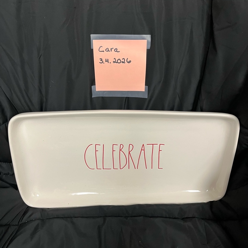 Rae Dunn Celebrate Rectangular Serving Platter